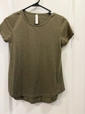 Women's Olive Short Sleeve Crew Tee by Fornia
